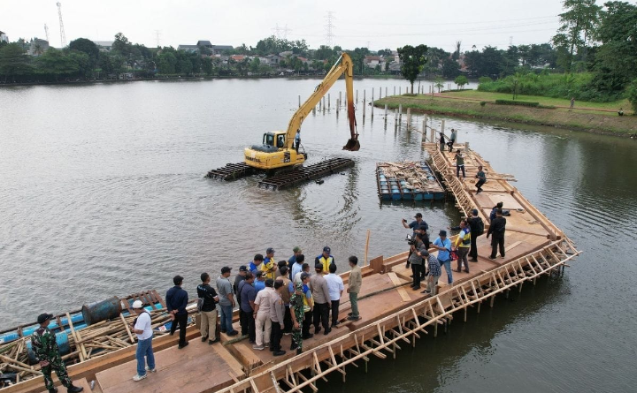 Sudah Terlanjur di Bongkar, Lahan Jogging Track Situ Tujuh Muara ternyata Milik Perumahan Shila at Sawangan